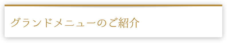 グランドメニューのご紹介